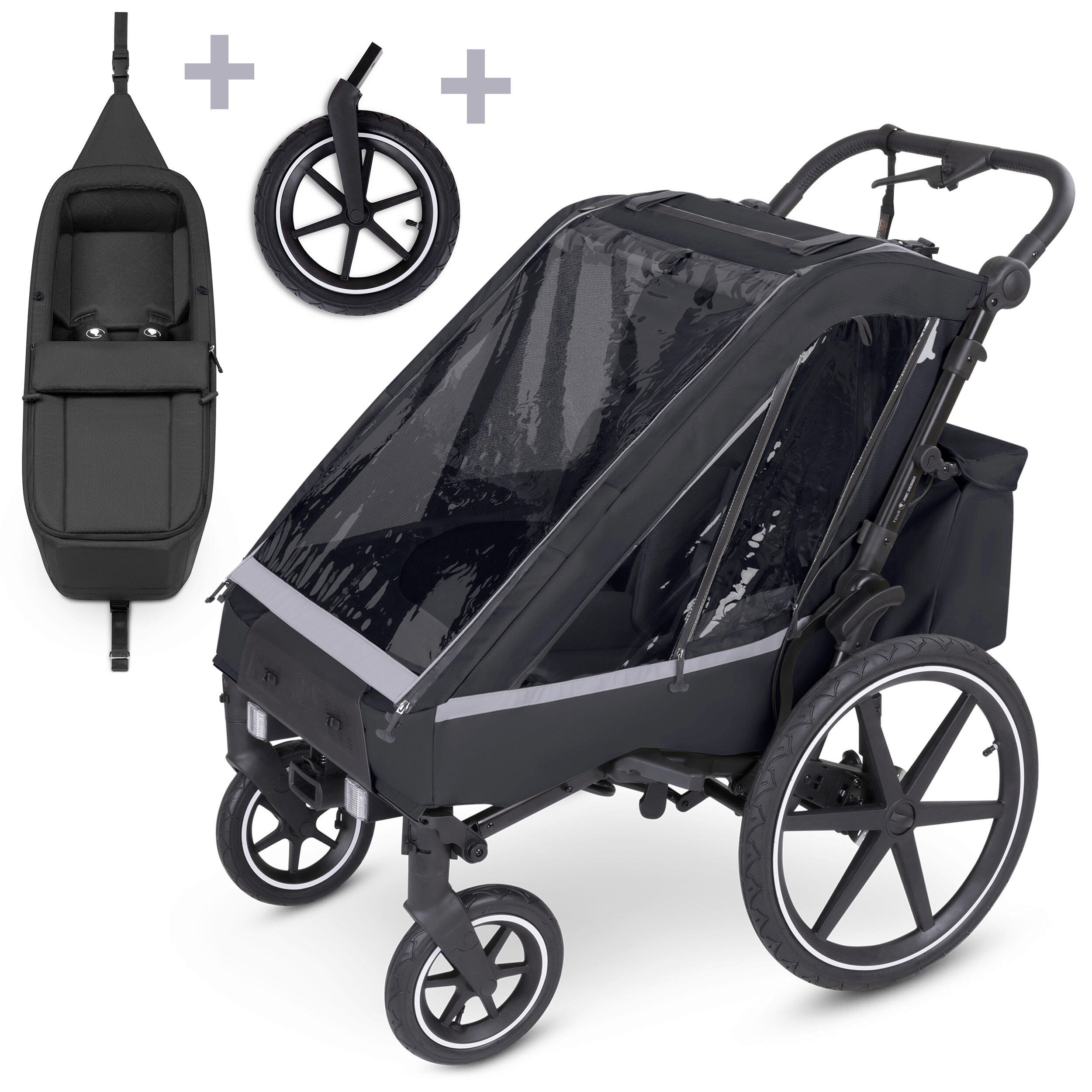 FAHRRADANHÄNGER   Tour  - Schwarz, Basics, Textil (109qm) - ABC Design