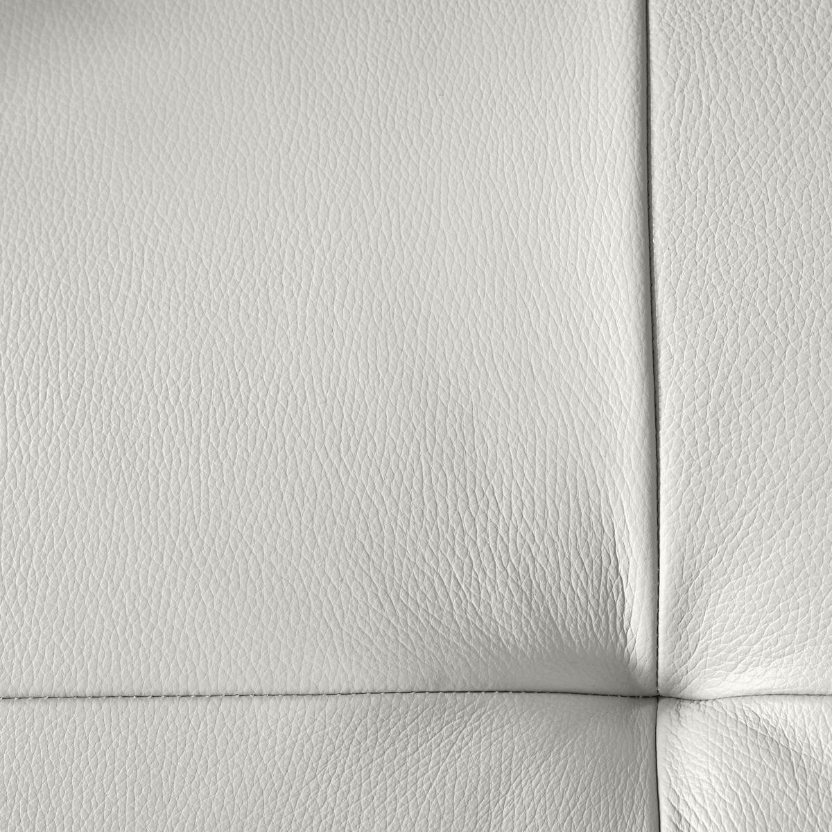 ECKSOFA Creme Echtleder  - Creme/Schwarz, Design, Leder/Metall (175/246cm) - Livetastic