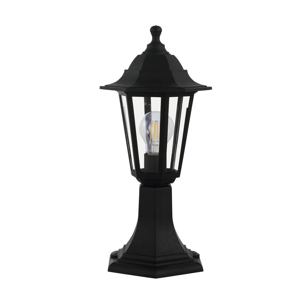 POLLERLEUCHTE 19,5/17/42 cm   - Schwarz, Basics, Kunststoff (19,5/17/42cm)