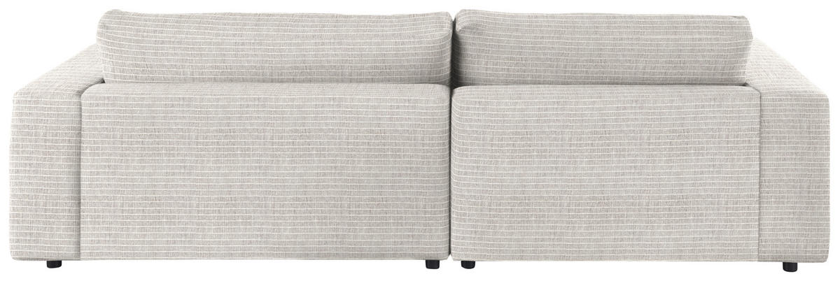 ECKSOFA in Chenille Hellgrau  - Hellgrau/Schwarz, Design, Kunststoff/Textil (190/270cm) - Lomoco