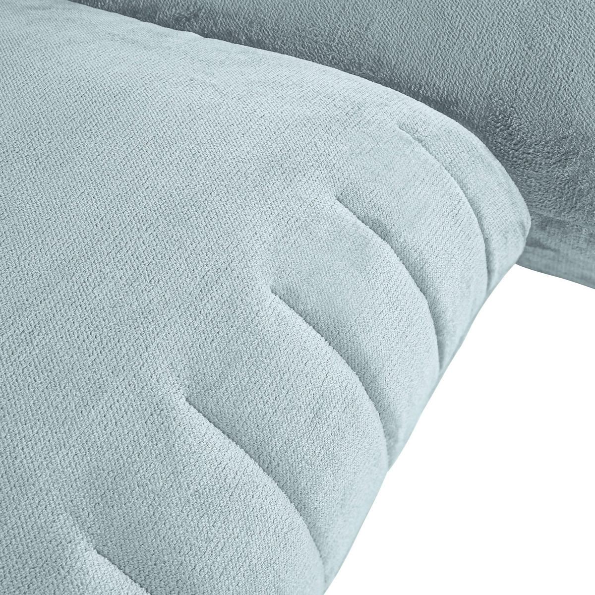 HÖRNSOFFA i plysch mintgrön  - mintgrön/svart, Klassisk, textil/plast (270/170cm) - MID.YOU