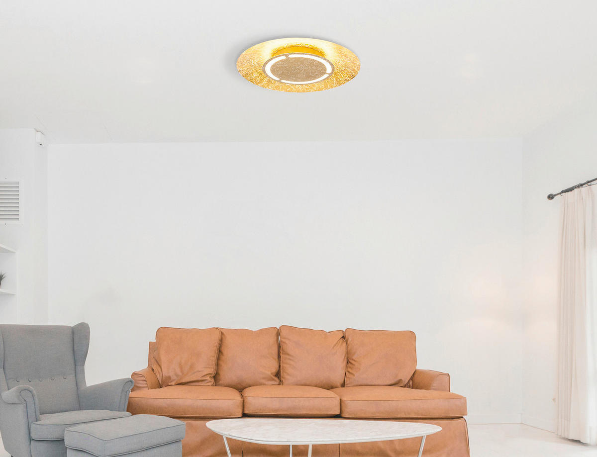 LED SVJETILJKA STROPNA Tabea  - bijela/zlatne boje, Basics, metal/plastika (50/8,6cm)