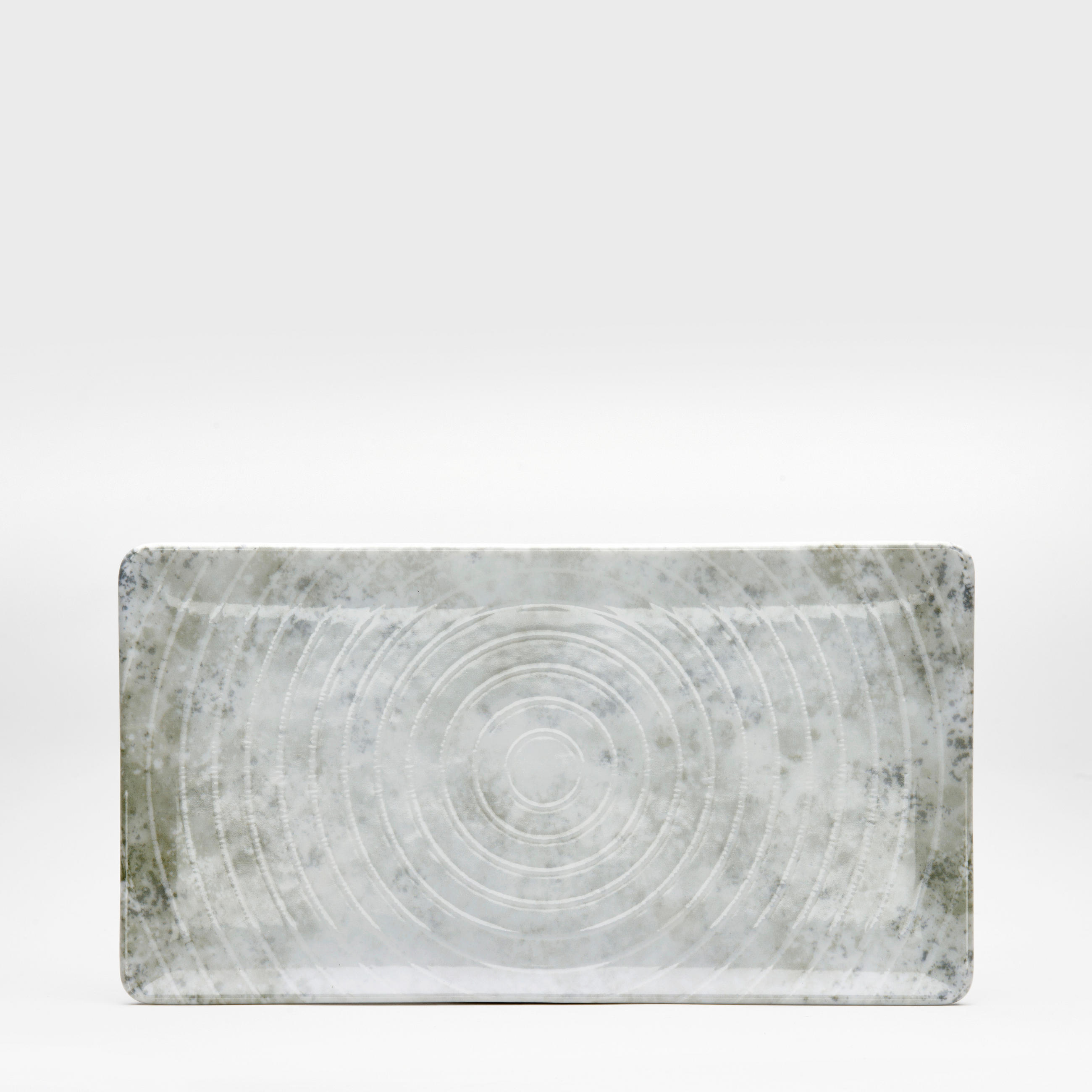 PLATTE Korfu  - Hellgrau/Weiß, Basics, Keramik (24/13/1,5cm) - Van Well