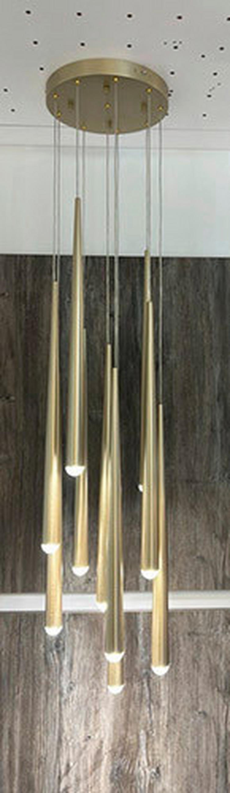LED-HÄNGELEUCHTE 30/150 cm    - Goldfarben, Design, Metall (30/150cm) - Trio Leuchten