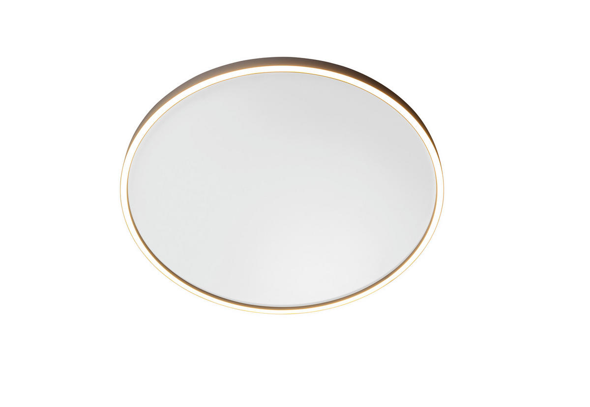 LED-DECKENLEUCHTE 80/4 cm    - Taupe/Weiß, Basics, Metall (80/4cm) - BOPP