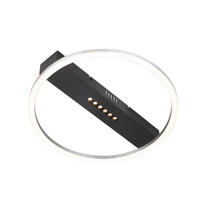 LED-TAKLAMPA Cremona 23.2 W 40/6 cm  - aluminiumfärg/svart, Basics, metall/plast (40/6cm) - Novel