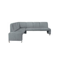 KLUPA KUTNA  tamno siva  drvo, tekstil, drvni materijal      - srebrne boje/tamno siva, Moderno, drvni materijal/drvo (263/198cm) - Livetastic