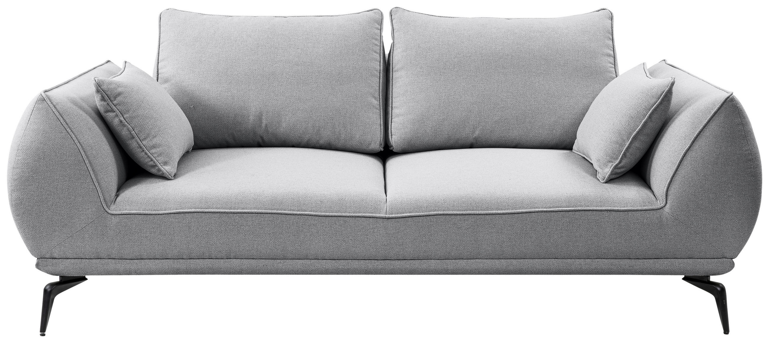 2-SITS SOFFA i textil grå  - svart/grå, Modern, metall/textil (208/86/118cm) - MID.YOU