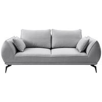2-SITZER-SOFA in Webstoff Grau  - Schwarz/Grau, MODERN, Textil/Metall (208/86/118cm) - MID.YOU