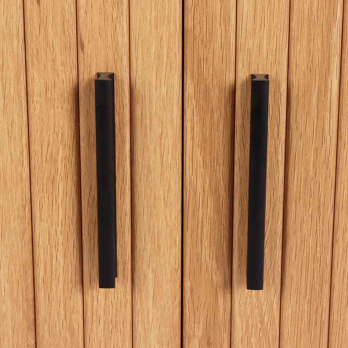 KOMODA, črna, barve hrasta  - črna/barve hrasta, Design, kovina/leseni material (140/76/40cm) - Xora