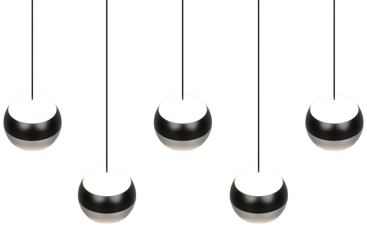 LED-HÄNGELEUCHTE 100/10,5/200 cm  - Schwarz/Nickelfarben, Design, Metall (100/10,5/200cm) - Trio Leuchten