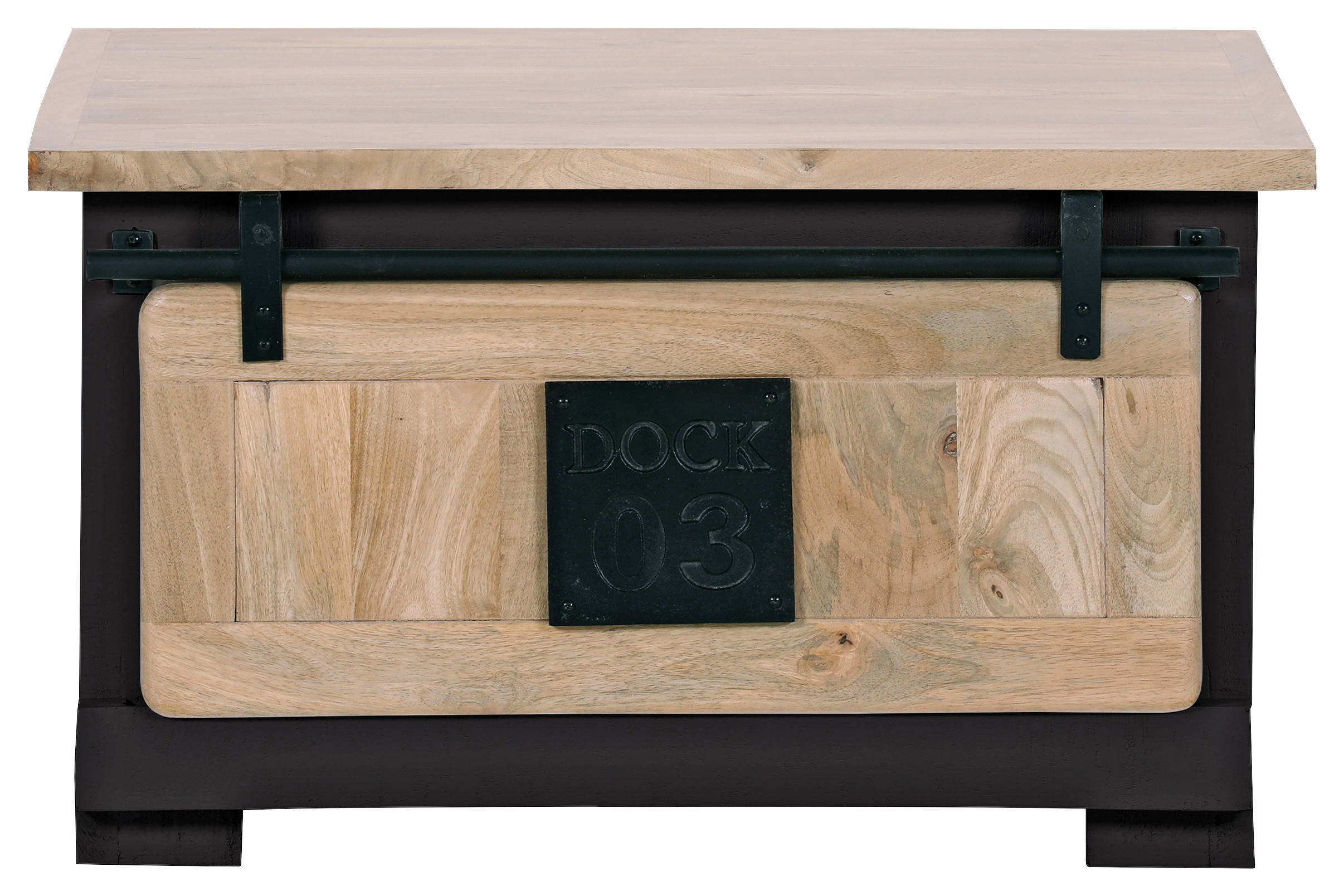 COUCHTISCH Mangoholz 80/80/45 cm quadratisch Anthrazit, Naturfarben, Schwarz  - Anthrazit/Schwarz, LIFESTYLE, Holz/Holzwerkstoff (80/80/45cm) - Landscape