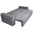 SCHLAFSOFA mit Liegefunktion, Schlafen auf Sitzhöhe, Rücken echt Cord Dunkelgrau - Dunkelgrau/Schwarz, KONVENTIONELL, Kunststoff/Textil (240/89/100cm) - Carryhome