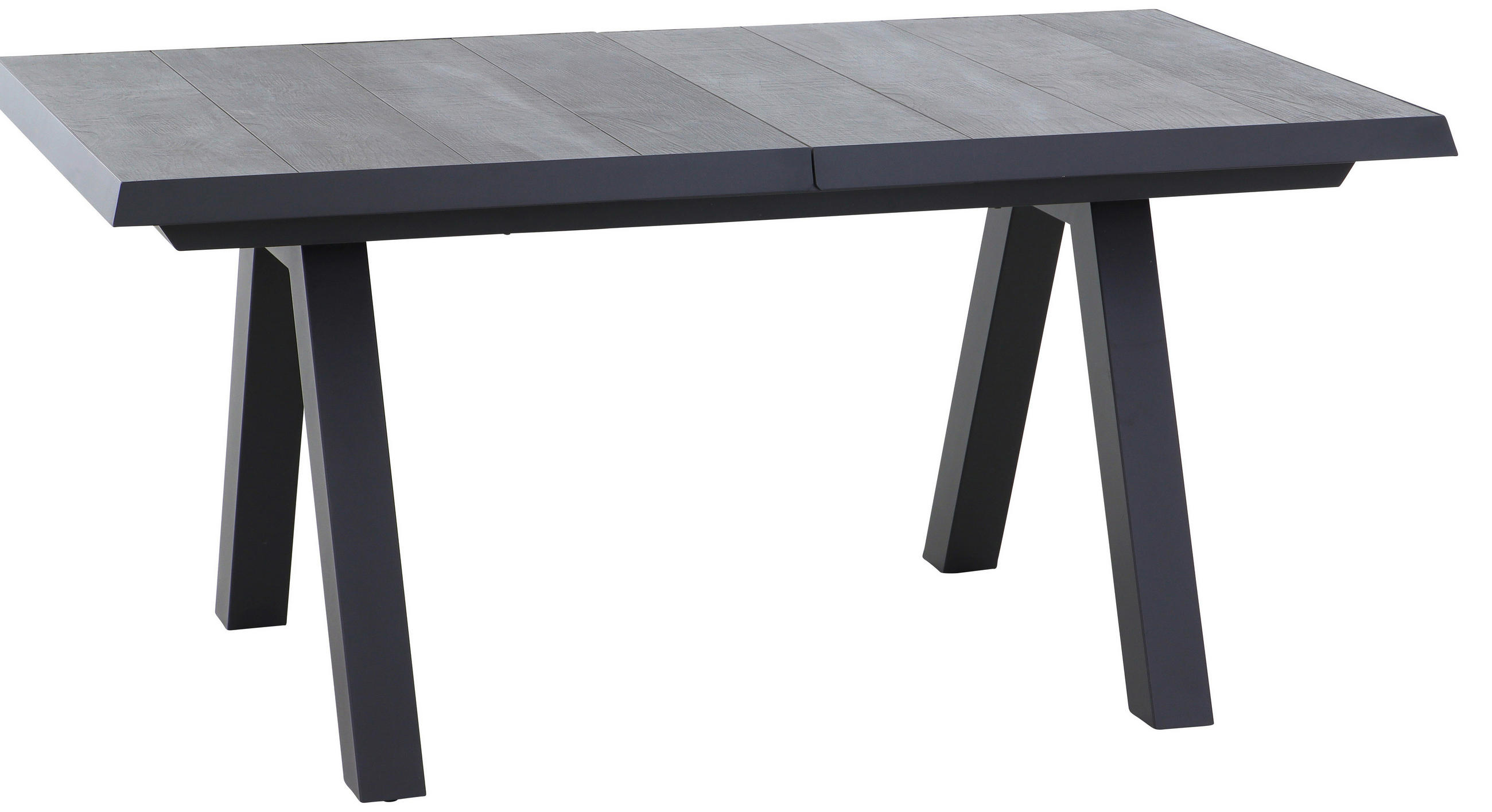 Siena Garden Gartentisch Anthrazit, Graubraun 100x77x200-260 cm
