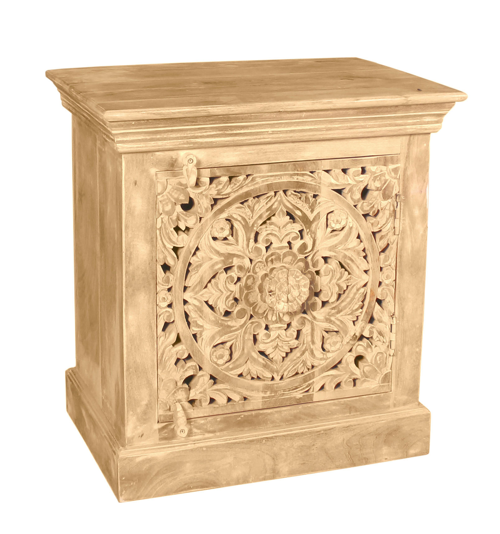 NACHTSCHRANK 60/65/40 cm Mangoholz massiv  - Naturfarben, Basics, Holz (60/65/40cm) - Livetastic