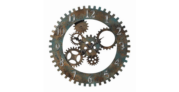 WANDUHR Braun, Silberfarben  - Silberfarben/Braun, Basics, Metall (69,5cm) - Ambia Home