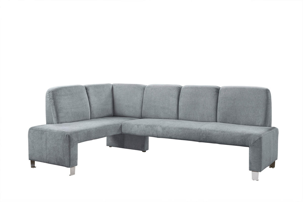 KLUPA KUTNA  tamno siva  drvo, tekstil, drvni materijal      - srebrne boje/tamno siva, Moderno, drvni materijal/drvo (243/158cm) - Livetastic