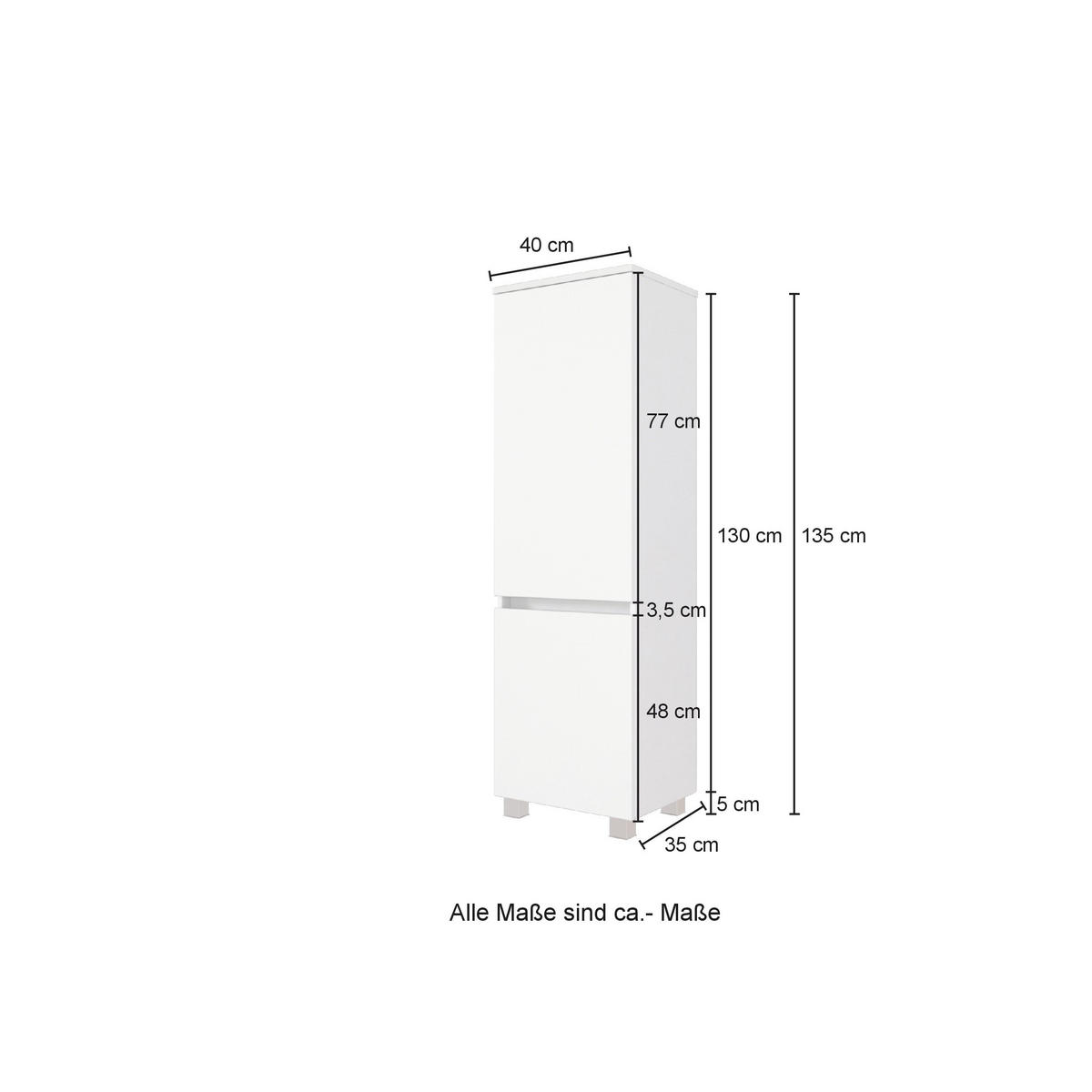 BADEZIMMER  in 120 cm  - Weiss/Eichefarben, Konventionell, Glas/Holzwerkstoff (120cm) - Held