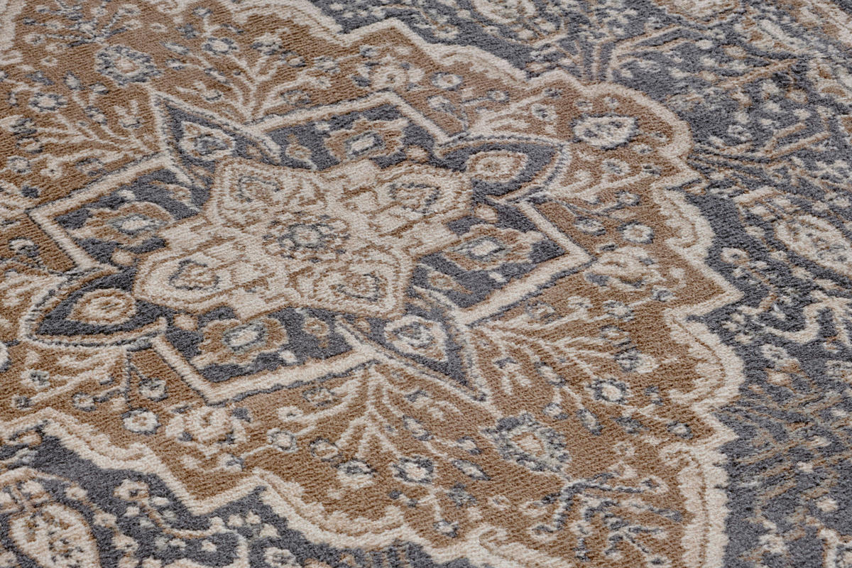 FLACHWEBETEPPICH 120/170 cm Terrain Anthrazit, Braun  - Anthrazit/Braun, Design, Kunststoff/Textil (120/170cm)