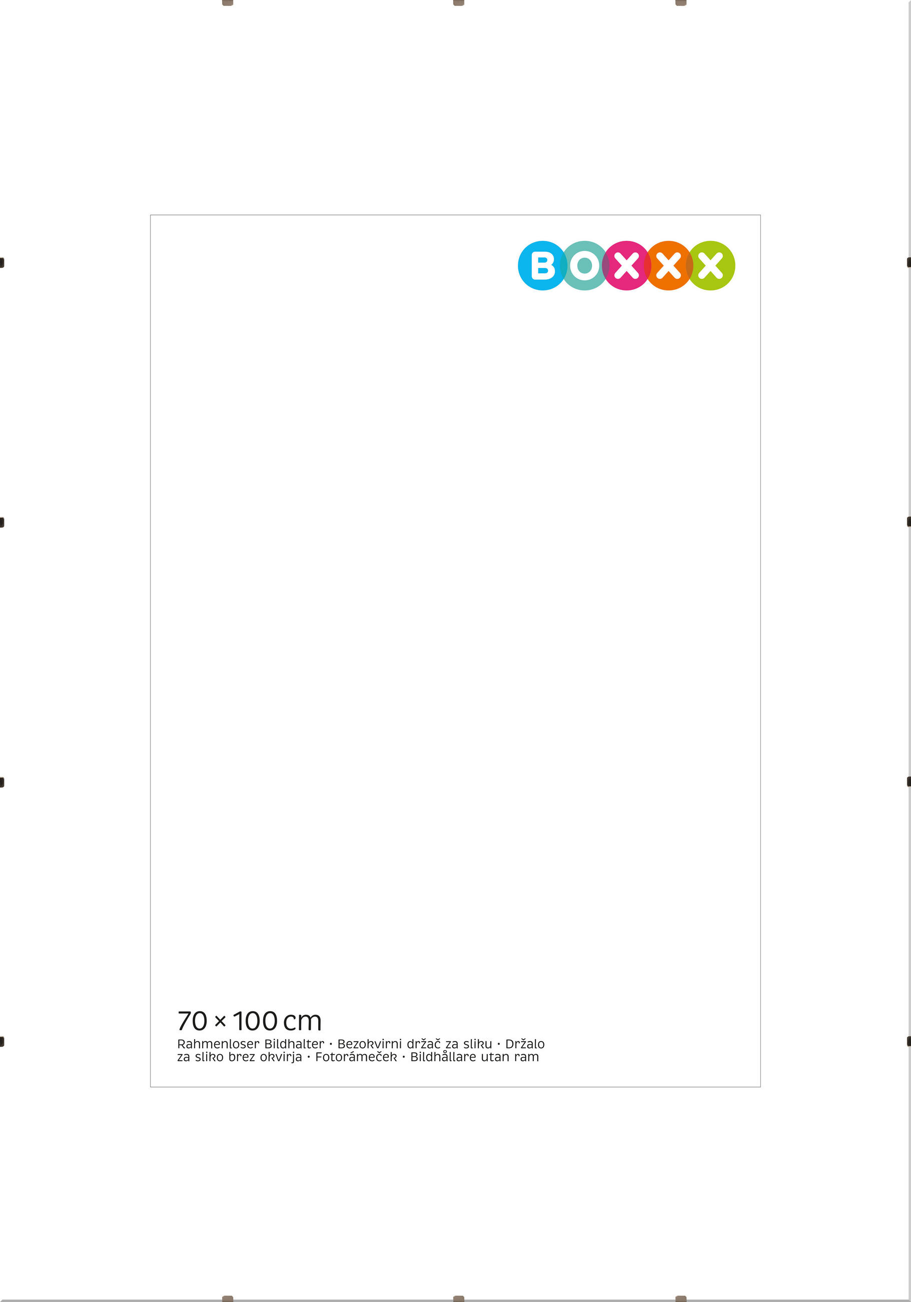OKVIR ZA SLIKO S SPONKAMI      70/100/0,5 cm    - Basics, steklo/les (70/100/0,5cm) - Boxxx