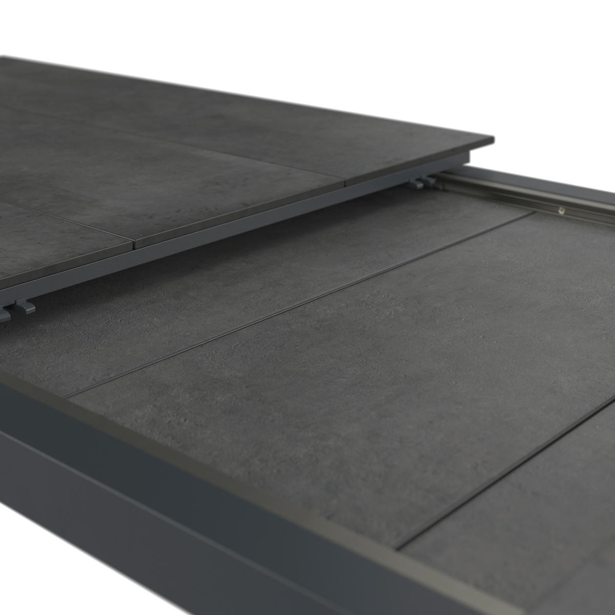 GARTENTISCH 240-315/99,6/75 cm  - Anthrazit/Grau, MODERN, Kunststoff/Metall (240-315/99,6/75cm) - Amatio