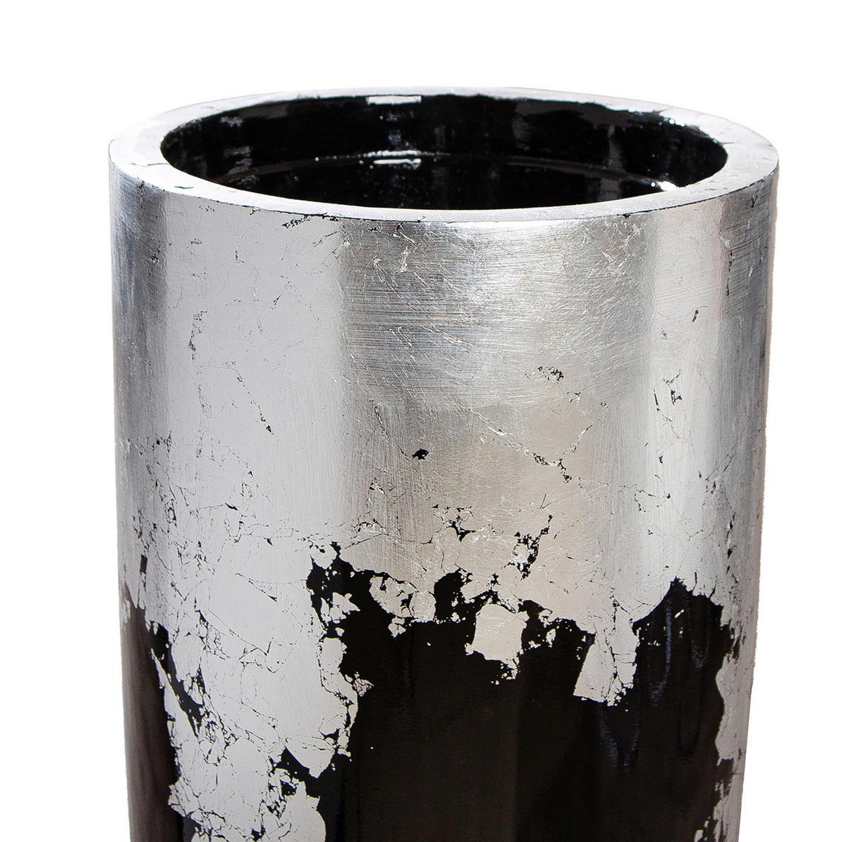 ÜBERTOPF   - Silberfarben/Schwarz, Basics, Glas (36/80cm)