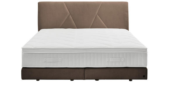 BOXSPRINGBETT 160/200 cm,  in Schlammfarben, Topper, Matratzen, H3 + H3 = fest  - Schlammfarben/Schwarz, Design, Kunststoff/Textil (160/200cm) - Dieter Knoll