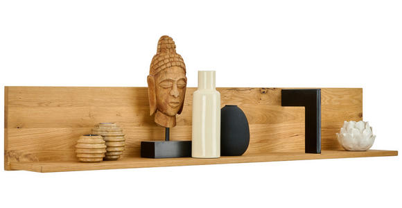 WANDBOARD  150/25/22 cm  - Eichefarben/Schwarz, Natur, Holzwerkstoff (150/25/22cm) - Linea Natura