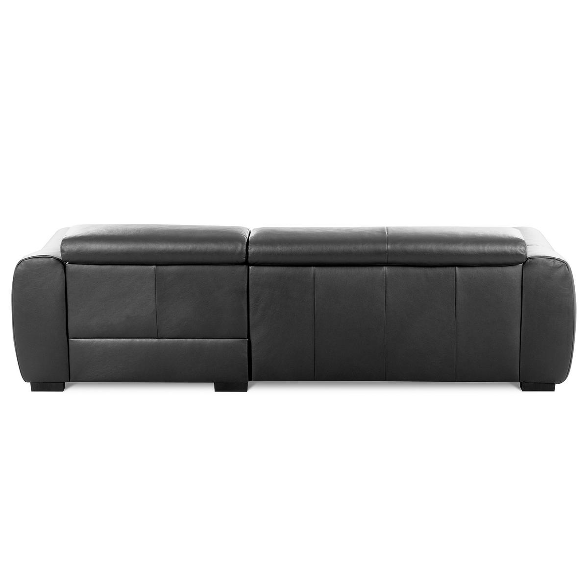 ECKSOFA  Echtleder Anthrazit  - Anthrazit/Schwarz, Design, Leder/Kunststoff (274/177cm) - Livetastic