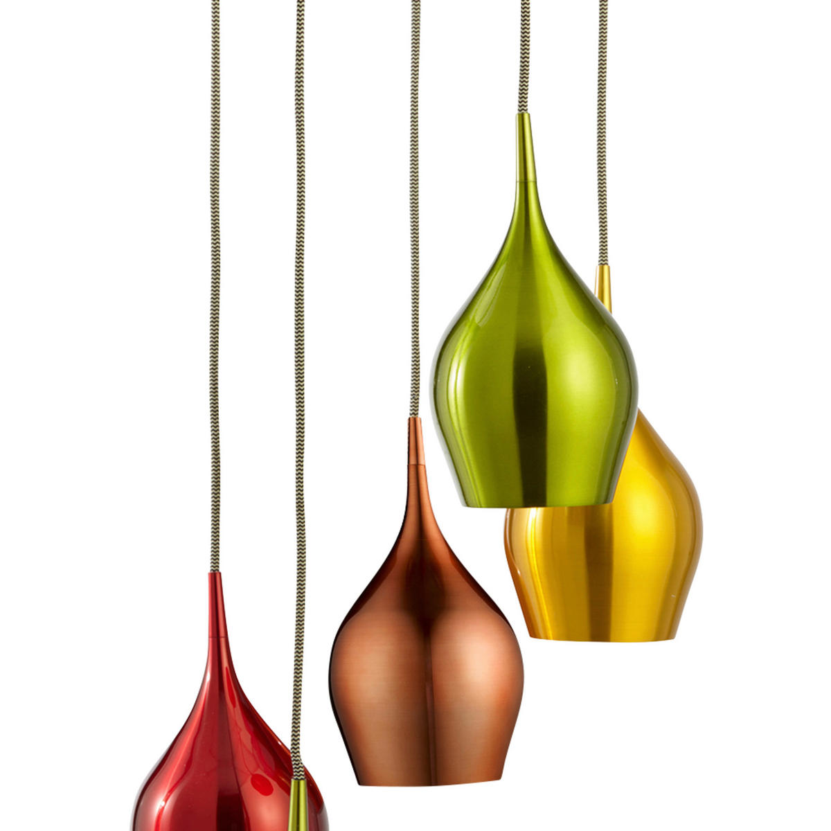 VISEČA NIHALNA SVETILKA  Vibrant      30/160 cm      E14 - rumena/zelena, Design, kovina (30/160cm)