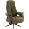 RELAXSESSEL Webstoff Relaxfunktion, Kopfteilverstellung    - Dunkelgrün/Schwarz, Design, Textil/Metall (73/110/84cm) - Welnova