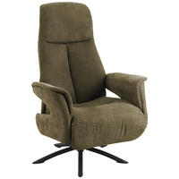 RELAXSESSEL Webstoff Relaxfunktion, Kopfteilverstellung    - Dunkelgrün/Schwarz, Design, Textil/Metall (73/110/84cm) - Welnova