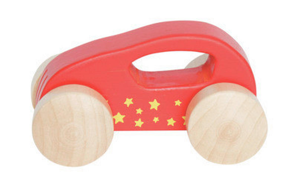 SPIELZEUGAUTO - Blau/Hellrot, Basics, Holz/Metall (10/6,1/5,4cm) - Hape