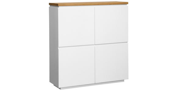HIGHBOARD , 120/120/41,5 cm,  - Eichefarben/Weiß, KONVENTIONELL, Holz/Holzwerkstoff (120/120/41,5cm) - Novel