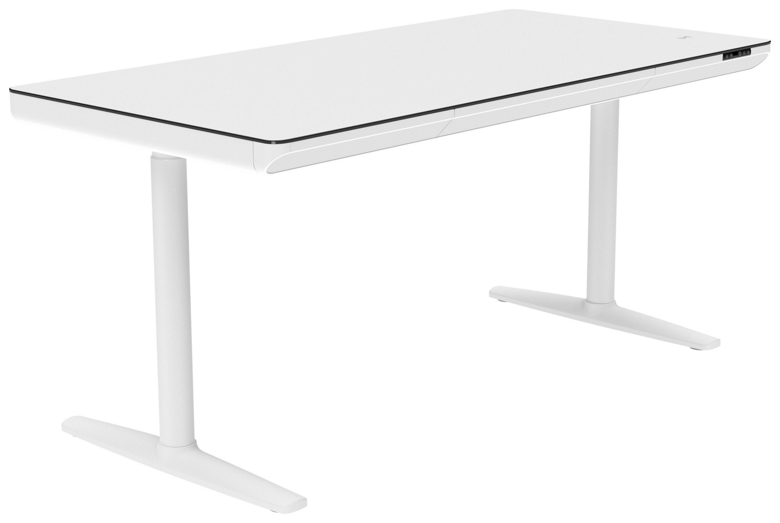 SKRIVBORD 160/80/73-118 cm vit justerbar höjd elektrisk höjdjustering  - vit, Design, metall/trämaterial (160/80/73-118cm) - Novel