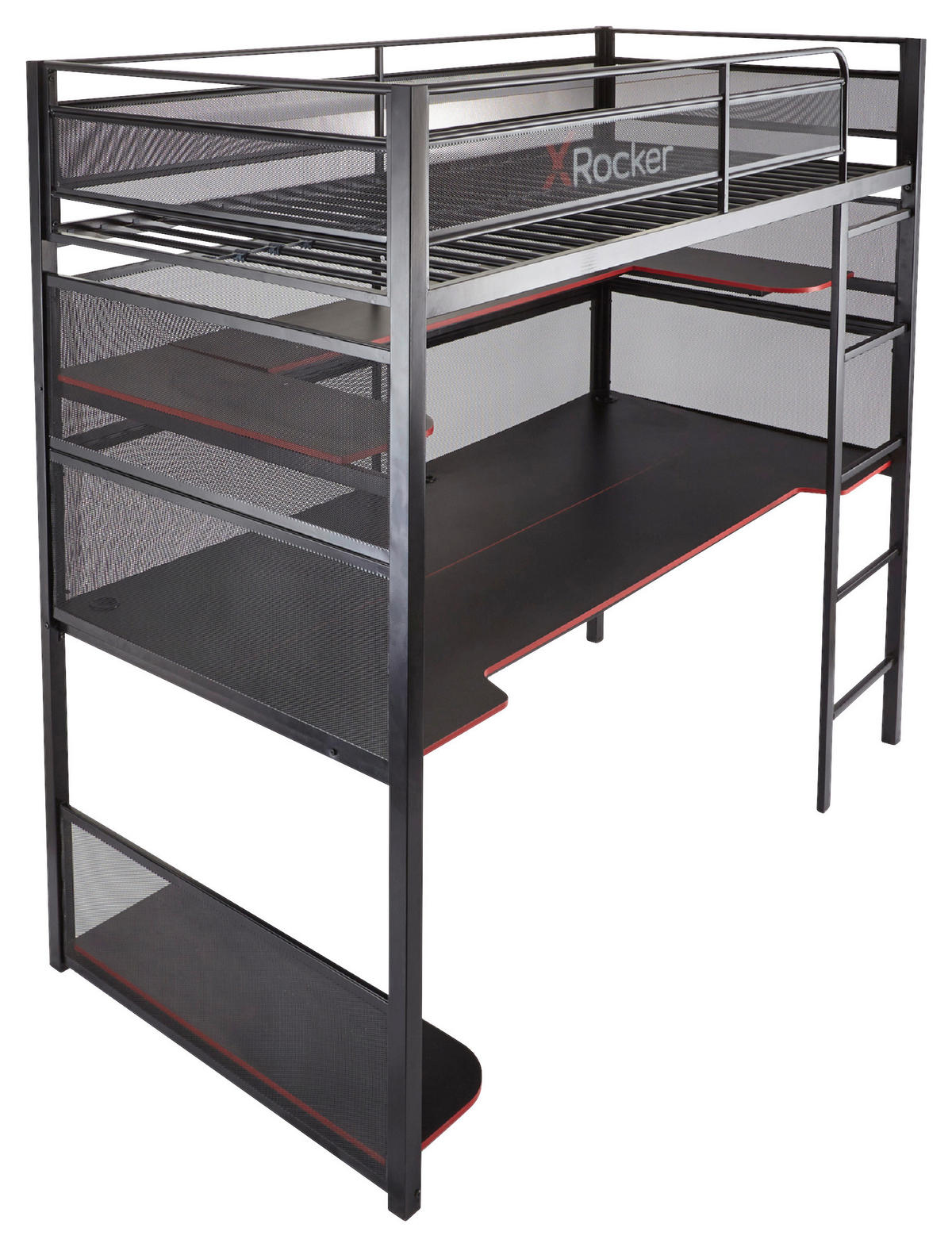 HOCHBETT 90/190 cm  - Schwarz, MODERN, Metall (90/190cm) - X Rocker