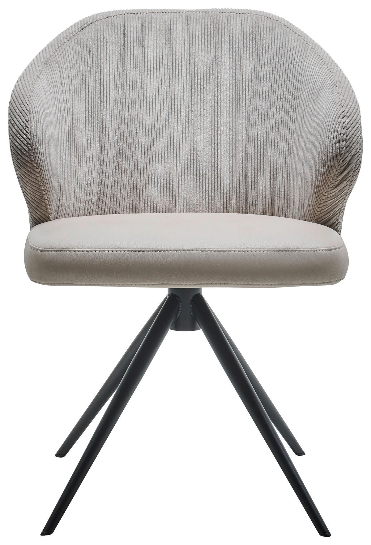 STUHL  in Cord, Lederlook  - Beige/Creme, Design, Textil/Metall (61/84/61cm) - Dieter Knoll