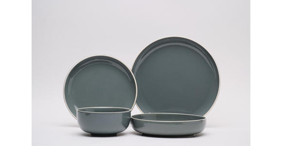 KOMBISERVICE Bastia azzurro 16-teilig  - Blau, Trend, Keramik - Novel