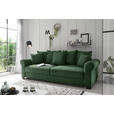SCHLAFSOFA in Cord Dunkelgrün  - Dunkelgrün/Schwarz, KONVENTIONELL, Kunststoff/Textil (247/95/125cm) - Hom`in