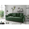 SCHLAFSOFA in Cord Dunkelgrün  - Dunkelgrün/Schwarz, KONVENTIONELL, Kunststoff/Textil (247/95/125cm) - MID.YOU