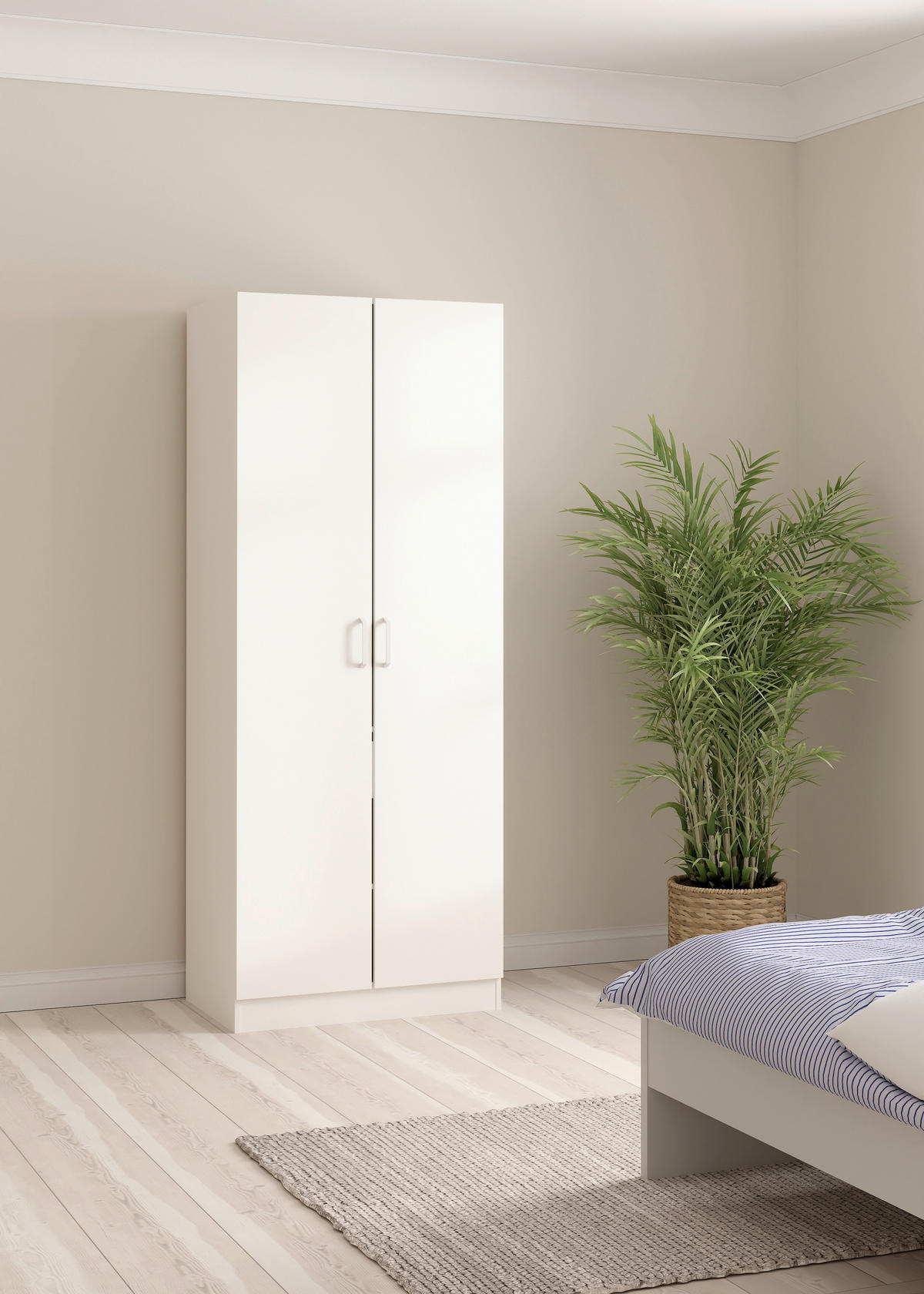 DREHTÜRENSCHRANK in Weiss  - Weiss, Modern, Holzwerkstoff/Metall (78,5/200,4/49,75cm) - MID.YOU