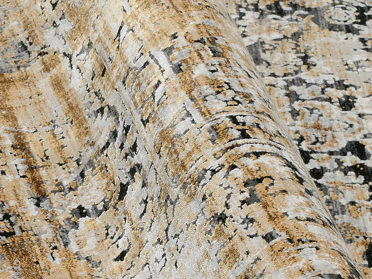 WEBTEPPICH 200/290 cm Le Mans Grau, Goldfarben  - Goldfarben/Grau, Design, Textil (200/290cm) - Dieter Knoll