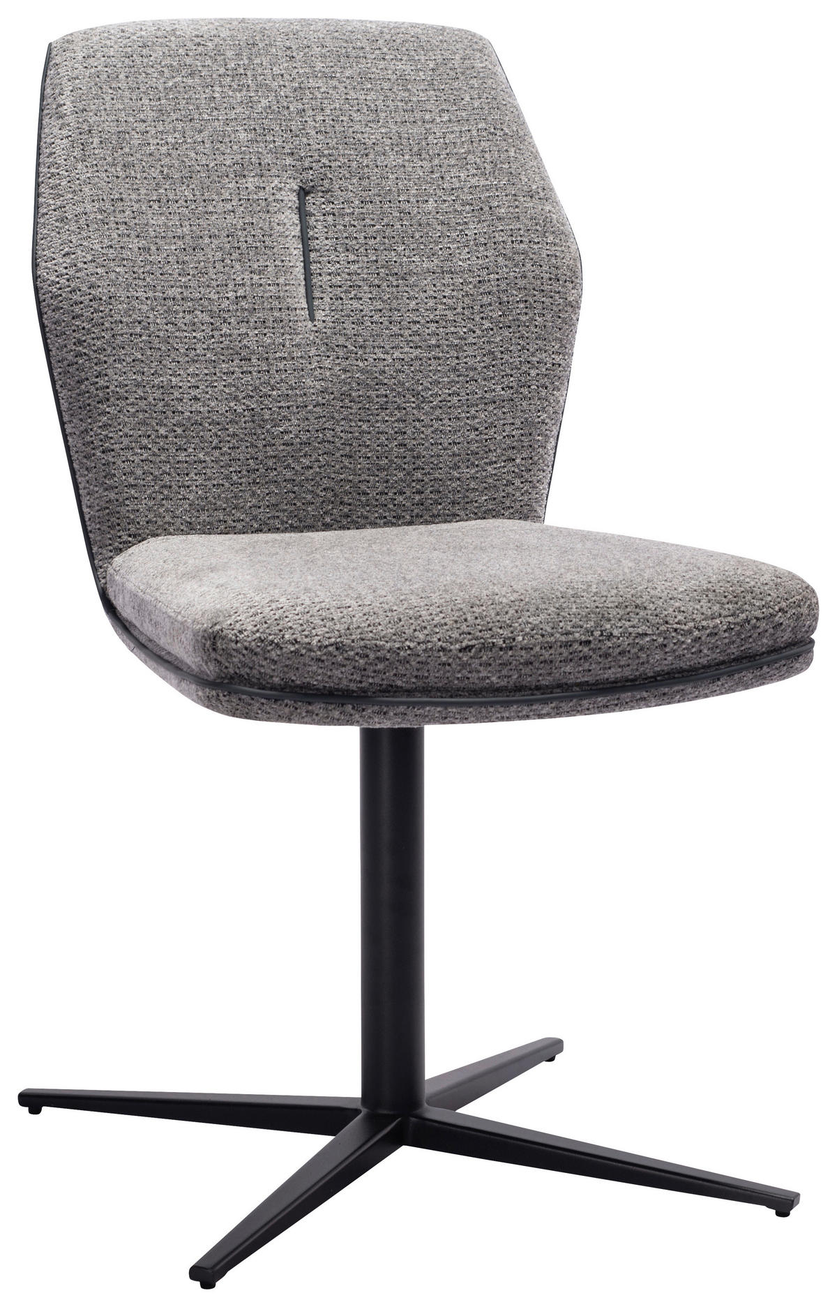 SCAUN in metal, textil gri  - negru/gri, Design, metal/textil (48/88/63cm) - Novel