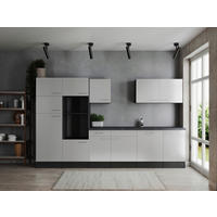MODULKÖK UTAN VITVAROR 340 cm   i grå, vit  - vit/silver, Design, metall/trämaterial (340cm) - Respekta