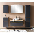 HOCHSCHRANK 40/180/35 cm  - Silberfarben/Graphitfarben, Natur, Holzwerkstoff (40/180/35cm) - Xora