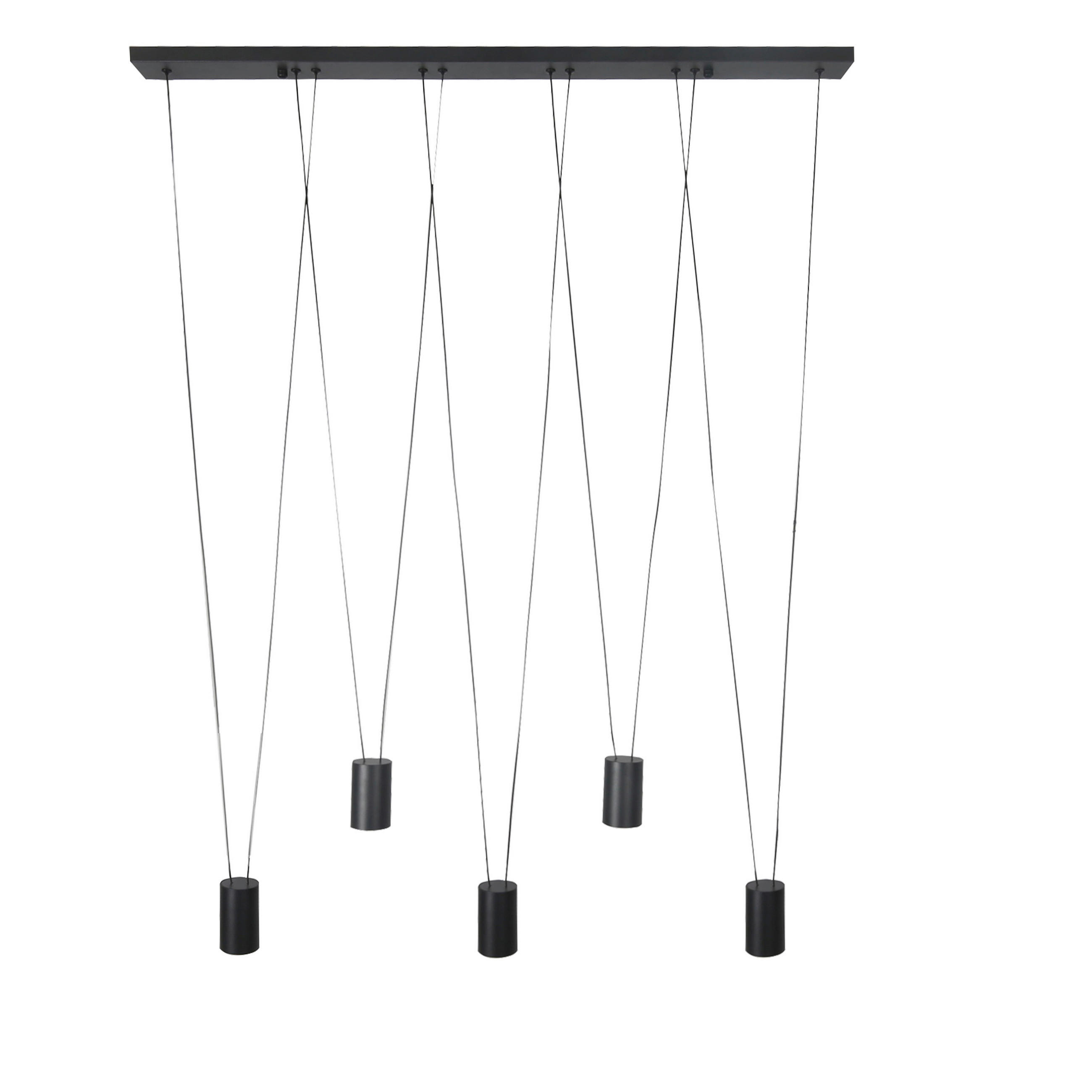 ZÁVESNÉ SVIETIDLO,  120/100/5.5 cm - čierna, Basics, kov (120/100/5.5cm)