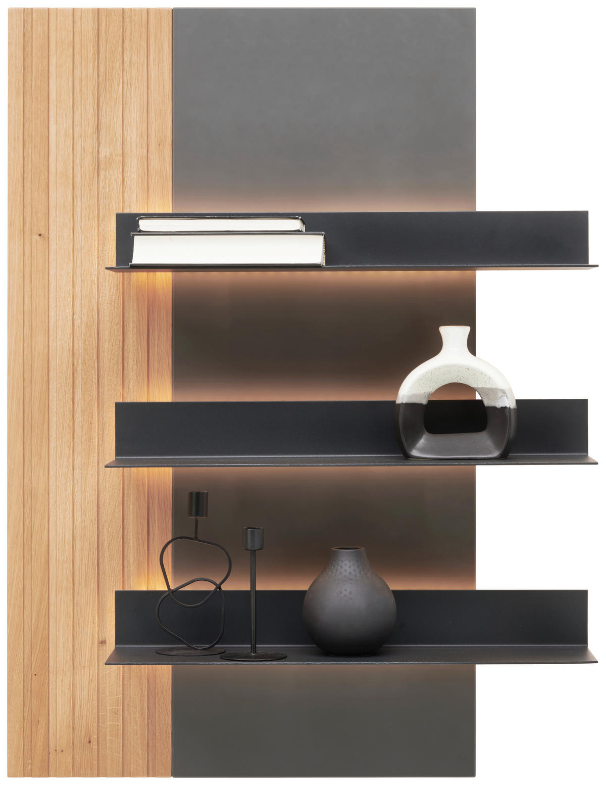 WANDBOARD  52,5/90/22 cm  - Eichefarben/Grau, Natur, Holzwerkstoff (52,5/90/22cm) - Linea Natura