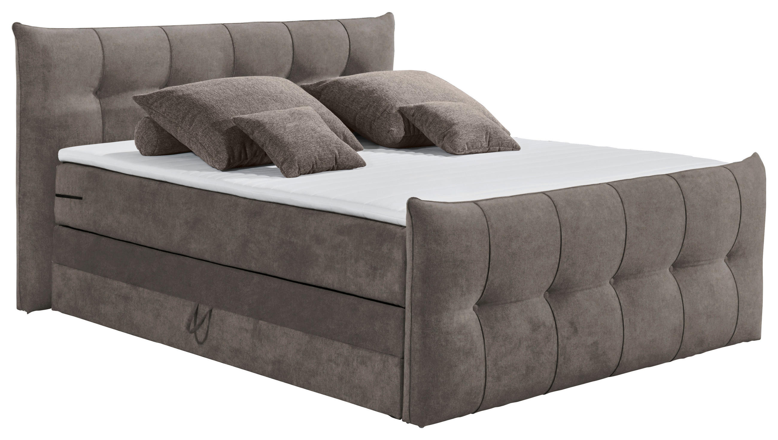 BOXSPRINGBETT 180/200 cm  in Braun  - Schwarz/Braun, KONVENTIONELL, Kunststoff/Textil (180/200cm) - Esposa