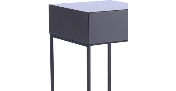 NACHTKÄSTCHEN 40/62/40 cm  in Anthrazit, Schwarz  - Anthrazit/Schwarz, Basics, Holzwerkstoff/Metall (40/62/40cm) - Xora