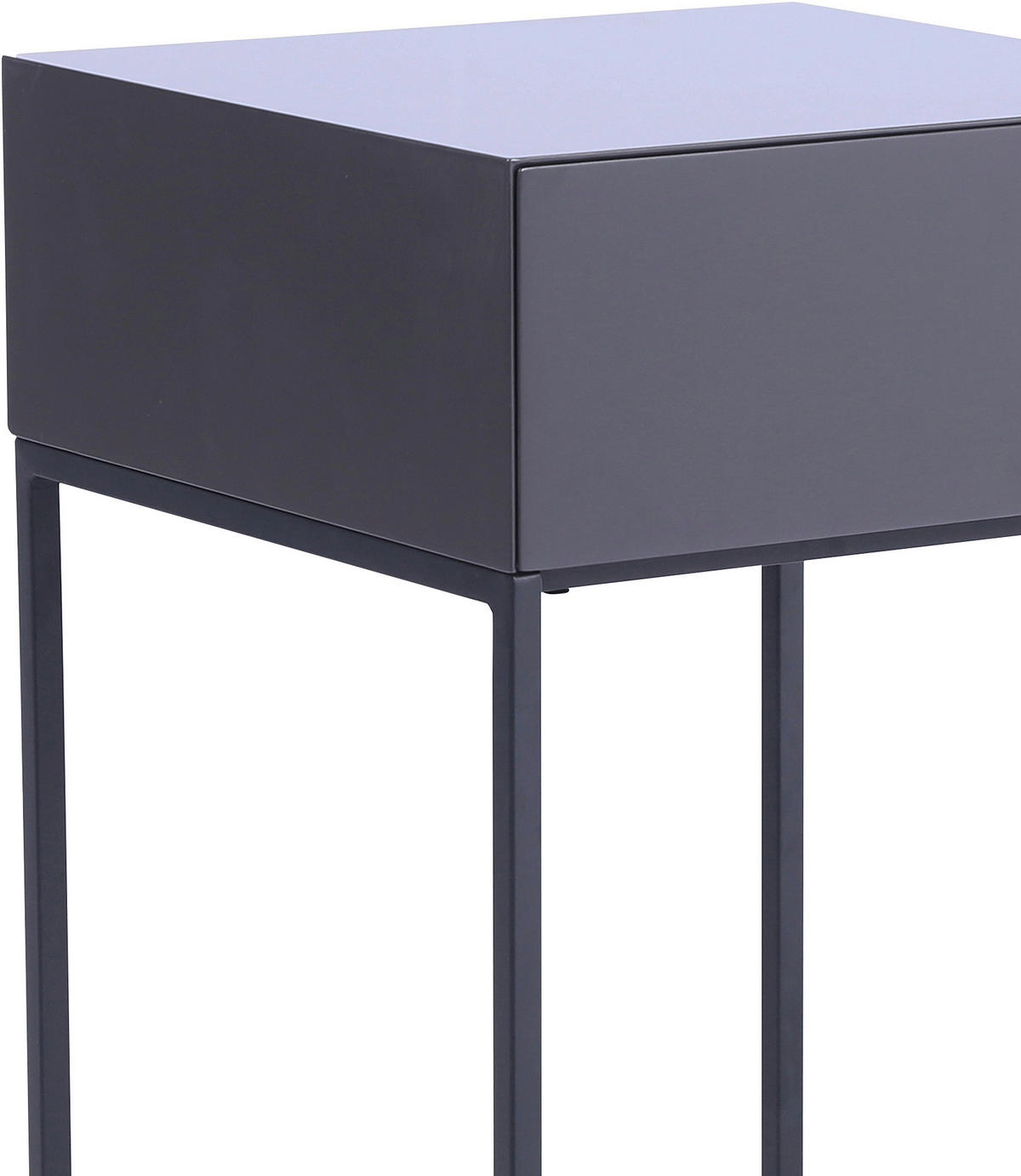 NACHTKÄSTCHEN 40/62/40 cm  in Anthrazit, Schwarz  - Anthrazit/Schwarz, Basics, Holzwerkstoff/Metall (40/62/40cm) - Xora